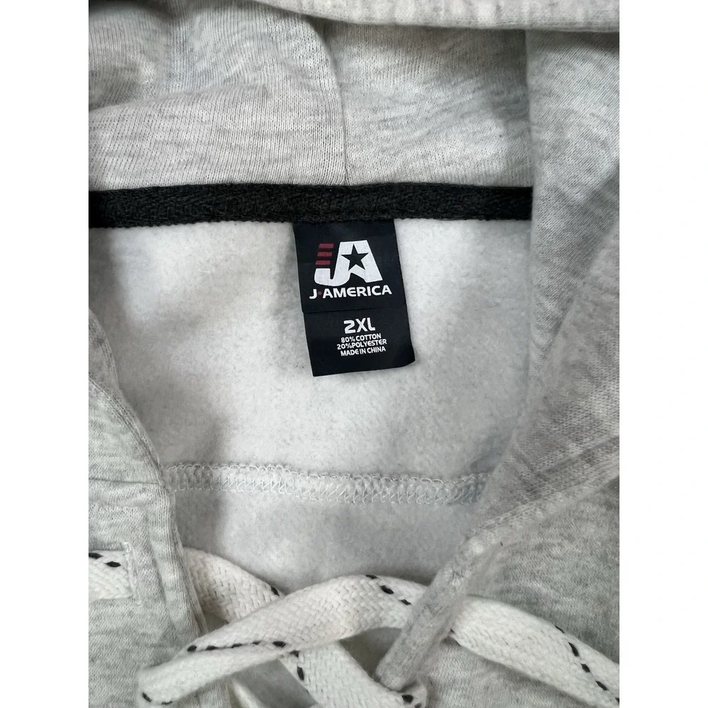 NWT J. America Niagara Power Baseball Gray Hoodie Sweatshirt Men's Size XXL‎ 2XL